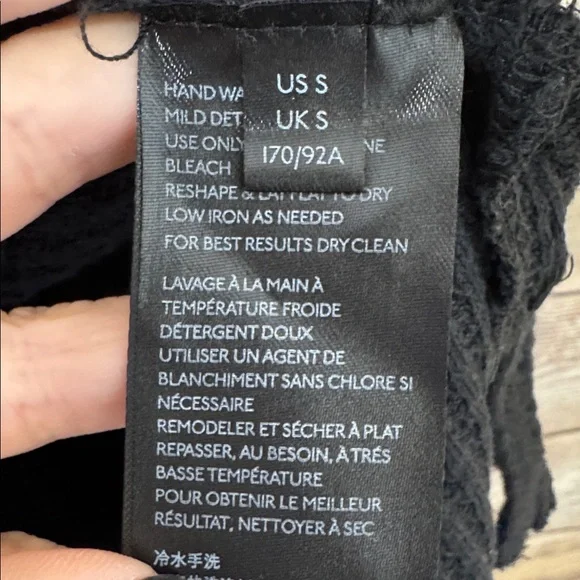 Free People Black Cozy Cottage Half Zip Sweater S Small Cabin Winter Cottagecore - Picture 8 of 10